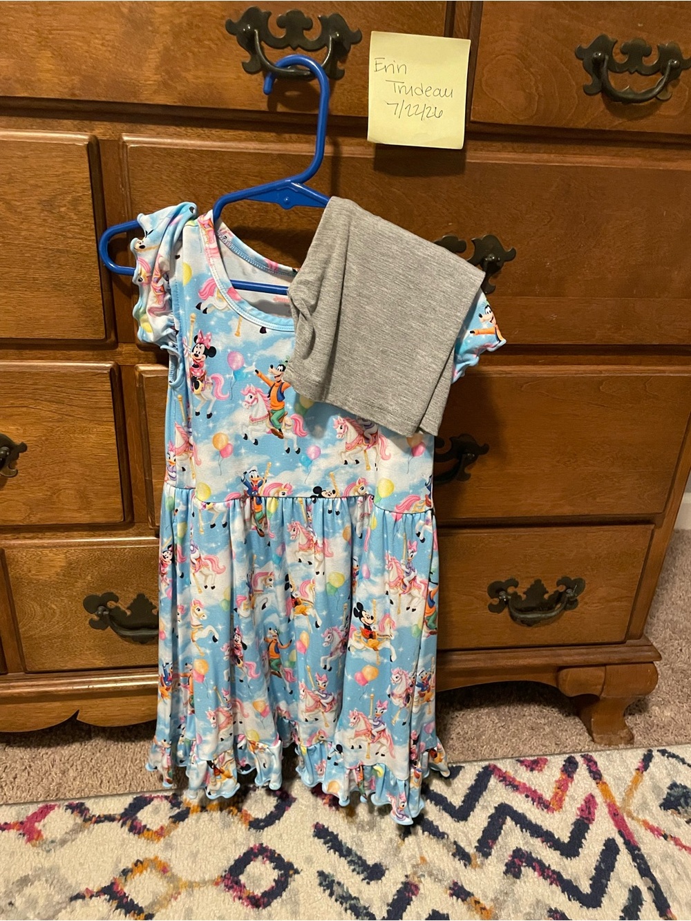 Junebug Bamboo Mickey and Friends Carousel Twirl and Shorts